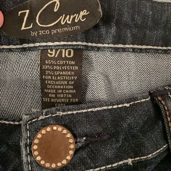 Women’s Distressed Jeans by Z Curve Dark Wash Denim Size 9/10 - Picture 9 of 9